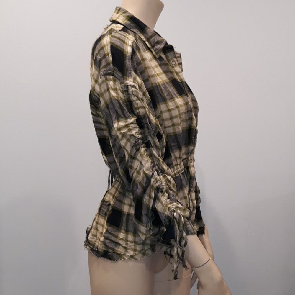 Free people Pacific Dawn ruched sleeve Top NWT - Picture 6 of 6